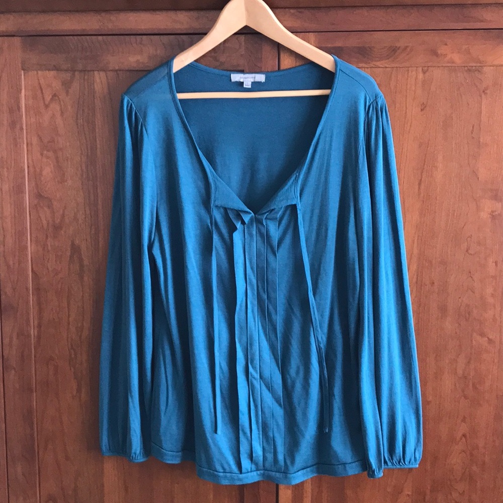 Knit top with long sleeves